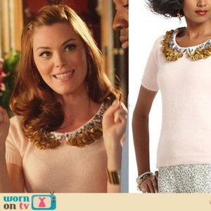 NWT Anthropologie Peter Pan Sequined Sweater